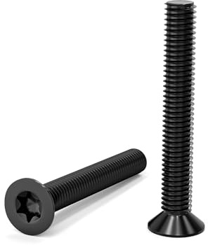 ORTAVA 20 Stück Senkkopfschrauben M4 x 30 mm, M4 Senkkopfschrauben Torx Edelstahl 304, Senkkopfschraube mit Innensechsrund/Torx (ISR/TX) nach Norm ISO 14581 / DIN 965, für Maschinen, Geräte (Schwarz)