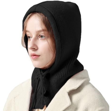 YAMEE Winter-Sturmhaube aus Strick Damen Warme,Wintermütze Herren Mode Weich Hautfreundlich,Nackenwärmer Winddichte Kapuze für Damen,Fahrrad-Skimaske,Gestrickte Gesichtsabdeckung für Sport im Freien