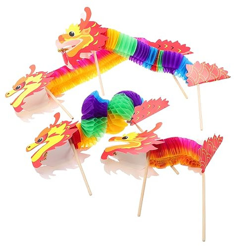 TOYANDONA 8sätze Papierdrache Für Mädchen Teiliges Bastelmaterial Für Chinesisches Neujahr Kreative Handwerksaktivität Verbesserung Geschicklichkeit Spaß Und Lernfreude