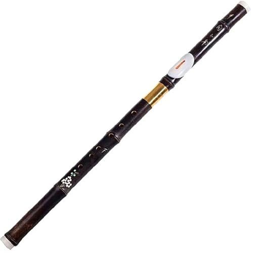 Bambusflöte Professionelle Transversale Bawu-Flöte F/G-Taste Natürliches Lila Bambus-Bau Abnehmbares Volksinstrument Bambu(F)