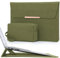 HYZUO 15 Pollici Custodia PC Portatile con Funzione Stand per MacBook Air 15 M4 A3241 M3 A3114 M2 A2941 2025-2023, MacBook Pro 15, 15 Surface Laptop 7/6/5/4/3 con Borsa Piccola, Verde Oliva(con Trim)