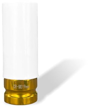 1/2 Drive 19 mm Lug Nut Impact Socket, Non-Marring Deep Lug Nut Socket, Thin Wall Wheel Rim Protector Sleeved Socket (19mm/0.7inch)