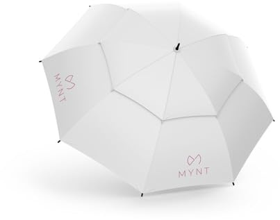 MYNT Pro Rain Automatik Golfschirm XXL (Ø 150cm) mit UV-Schutz | 60 Inch | Doppelbaldachin | Damen & Herren | Fiberglas | sturmfest | Regenschirm | groß