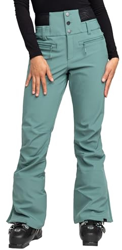 Roxy Women's Rising High Ski Pant – 15K Waterproof Stretch Snow Pant, SKINNY Fit, PFAS-Free, Sea Pine, Small