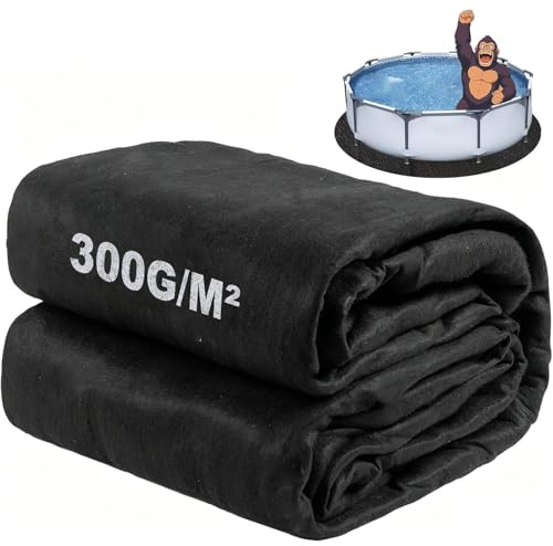 Belmeri 15ft Round Pool Liner Pad for Above Ground Pool, Gorilla Pad for Above Ground Pool, Durable Geotextile Material, Pool Ground Cloth for Puncture Prevention, Extends Liner Life