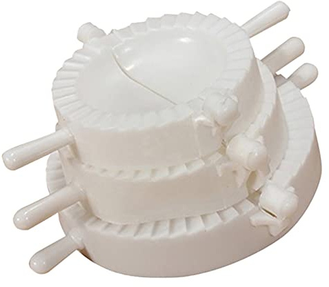 Pelmeni Maker Set, 3 Größen von 5-8 cm, Dumpling Maker für Pelmeni Ravioli Pierogi Tortellini Empanadas Gyoza Form (Weiß)