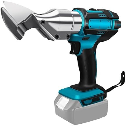 Yofuly Cisaille Tole sans fil Compatible avec 18V 21V Ma-kkita Batterie, 2 * 4000mAh Batteries e Chargeur, Cisaille à Métaux Electrique Tête Rotative à 360° pour Couper le Métal, Fer