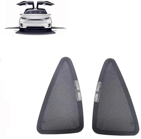 pour Tesla pour Modèle X Avant Arrière Toit Ouvrant Store Filet Décoratif Verre Puits Lumière Pare Soleil Visière Pare Soleil Voiture Vitres(2p Triangle)