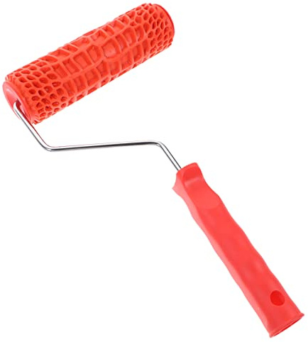 EXHUMKY Dekorative Malerrolle Gummi 7 Zoll Körnige Strukturrolle Holzmaserungseffekt Selbstgemacht Wanddekorationsroller Wiederverwendbar Waschbar