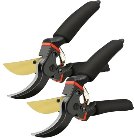 Hochleistungs-Gartenschere, Gepolsterter Komfortgriff, Ideal für das Schneiden harter Holzarten wie Buche oder Eiche (2)