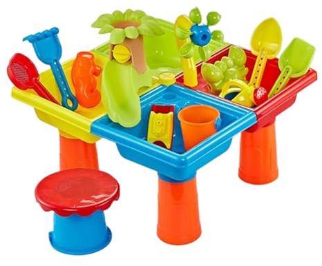 Generisch Wasser Spieltisch | Strandsand Wasserspiel Tisch Für Kinder | Sensorisches Lernspielzeug Für Drinnen Draußen Garten Spielplatz