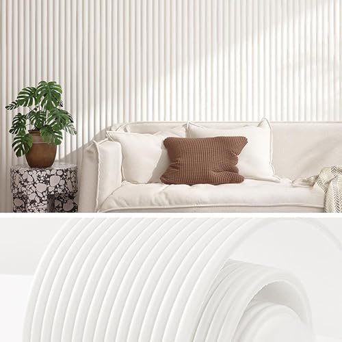 HENANCXF Protection Murale 3D Anti-Choc 2M (6.56FT) - Rembourrage pour Garage et pièces Techniques, Panneaux pour tête de lit adhésifs, Conçu pour la Protection des Murs (Size:50CM,Color:Blanc)