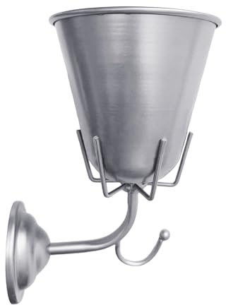 YUGSHNKFC Vintage-Wandvase für Blumenarrangements und zum Organisieren von Post und mehr, silberfarbene Vintage-Wandvase