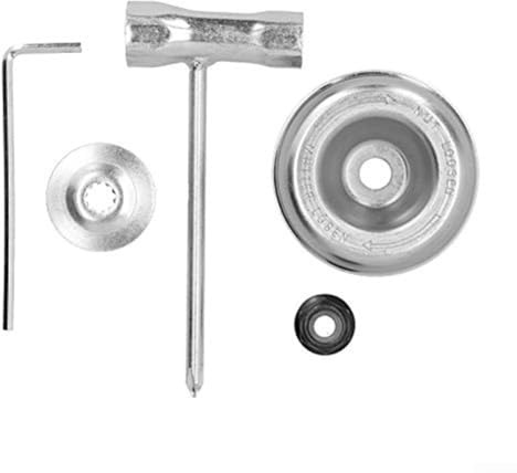 Kit de accesorios de adaptador de hoja para FS55/FS55R/FS56RC/FS70R/FS80R/FS80, tuerca de collar de arandela de empuje de sillín de metal de 5 piezas con llaves L y T, compatible con piezas de
