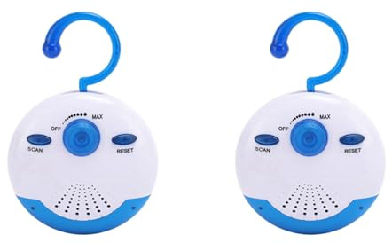 Janasiba 2X Wasserdichtes Duschradio, Tragbares Mini-FM-Radio mit Eingebautem Lautsprecher für Badezimmer, Küche, Bootfahren, Wandern, Duschlautsprecher