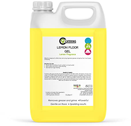 C 9 Catering Lemon Floor Gel, Yellow, 5 Litre