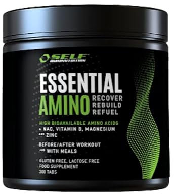 Self ESSENTIAL AMINO aminoacidi essenziali 300 tabs EAA con gruppo vitamina B, senza glutine e lattosio