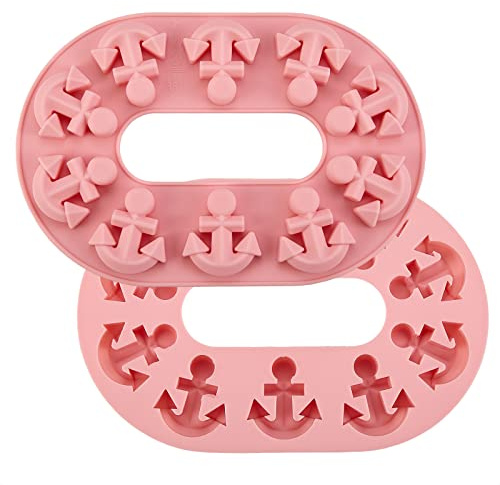 UR URLIFEHALL 2 Pezzi Stampi in Resina a Forma di Ancora, Stampi in Silicone di Grado Alimentare per Fondente, Stampi per Torta, Cioccolato, Caramelle, Decorazioni Fai da Te, Creazione di Gioielli