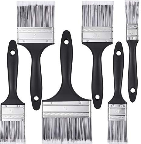 Gaosaili 6pcs Paint Brush Set, Decorating Brushes for Furniture, Wall Painting, with PP Handles and No Loss of Bristle Suitable for All Paints