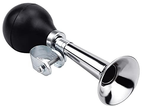 CAPRICIOUS Klaxon de Vélo Sonnette Vélo Klaxon Rétro en Métal avec Collier de Serrage Réglable Trompette Corne de Vélo Classique pour Véhicules Bicycles Voiturette