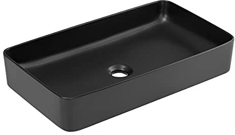Lavandino sopra piano SLIM 2 BLACK 61 cm lavabo in ceramica lavabo lavabo moderno compatibile con mobili da 80/100 cm lavello