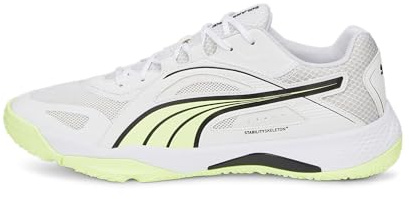 PUMA Unisex Solarstrike II Hallenturnschuh, White-Fizzy Light Black, 43 EU