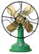 Ventilador De Pie Vintage de Plástico Vintage de Ventilador: Fake Retro Mesa Ventilador de Escritorio No para La Sala de Decoración de Dormitorio 26X18cm Green
