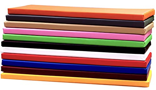 Kissen für Gartenbank, wasserdicht, PU-Leder, weiches Bankkissen, 2- und 3-Sitzer, langes Holzkissen für Terrasse, Schaukel, Heimmöbel, drinnen und draußen, 80 x 40 x 5 cm, schwarz