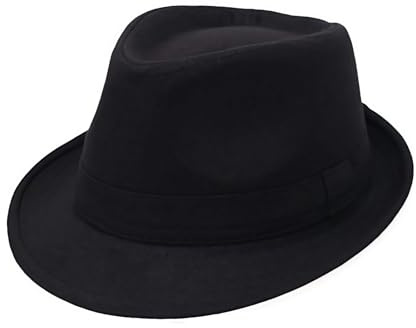 Bamboopack Retro Classic Manhattan Fedora Hut Jazz Cap für Unisex Bühne Performance Party Show Cosplay Hochzeit Alltag