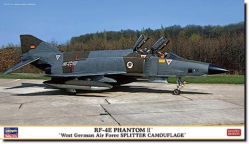 Hasegawa 2445 1/72 RF-4E Phantom II, Bundesluftwaffe, Splitter T Amerikanische Modellbausatz, Mehrfarbig, 72