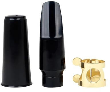 Saxophone accessories set 3-teiliges Altsaxophon-Mundstück-Clip-Kappen-Clip Mit Transparentem Box-Set, Zubehör Für Holzblasinstrumente