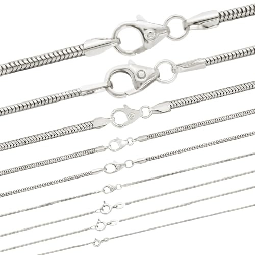 hoplo holzenplotz Massive edle Schlangenkette rund Silber Halskette 925 Sterlingsilber