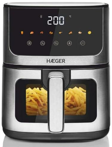 HAEGER Freidora de Aire Magic Window Gris 1400 W