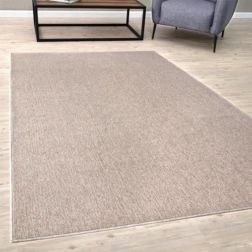 BORING PANDA Area Rugs – Low Pile, Contemporary Rugs for Living Rooms, Bedrooms, Dining Rooms, and Entryways - Modern Design, No Shedding Construction - Beige, 120x170 cm