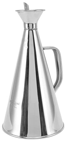 Dispenser per Bottiglia di Olio D'oliva, Bottiglia per Dispenser di Olio, Bottiglia di Olio in Acciaio Inossidabile 304 Ampolla per Aceto con Decanter per Olio D'oliva a Prova di