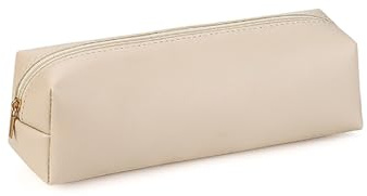 SinChic Leather Pencil Case Simple,Pen Pouch Pen Bag with Metallic Zipper Metallic Zipper Pocket Size Zippered Comestic Storage Pouch for Girls Boys Student College Middle School