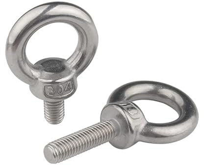 Dehnschraubenbolzen, selbstschneidende Schrauben, Ankerbolzenhaken, M3, M4, M5, M6, M8, M10, M12, Ringschraube, 304 Edelstahl, Marine-Hebeösenschrauben, Ringschlaufenloch for Kabelseil-Ringschraube(Si