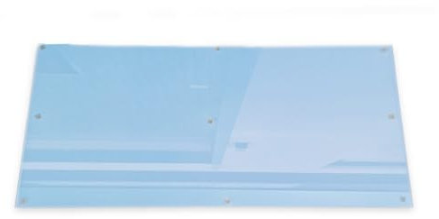 Cristal templado transparente personalizado a medida con cantos pulidos disponible en todos los grosores y medidas. (grosor 10mm, 60 x 50)