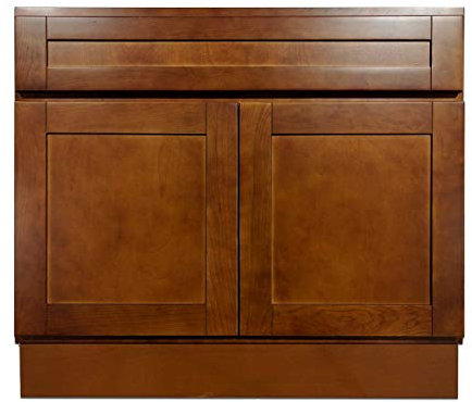Cherry 36 Inches Vanity Bathroom Elegant Shaker Traditional Door Cabinet Drawer Single Sink Base Bath Wall Faucet Vessel Vanities Kitchen Wood Hardwood 36 W x 31.5 H x 21 D of Set
