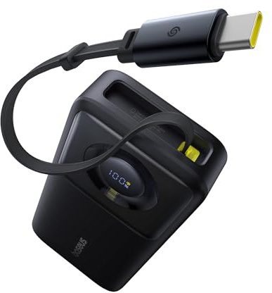 Powerbank Baseus Free2Pull 20000mAh 65W Cable (Czarny)