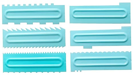 ABOOFAN 6 Sätze Butterspatel Zum Backen Kuchendekorationsschaber Kamm Zum Dekorieren Von Kuchen Zuckergusskamm Für Die Bäckerei Kuchenglasur Glatter Kuchencreme Glatter Po-creme-spatel