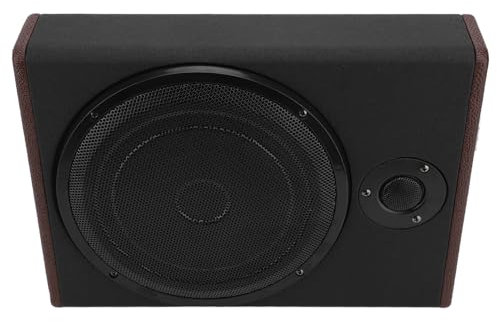 KIMISS 12V Bluetooth Car Seat Speaker - 10 Inch Under Seat Powered Subwoofer for Enhanced Bass Sound Experience