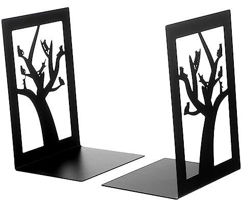 COHEALI 2st Kreative Bücher Kunst Buchstützen Robuste Buchstützen Buch Unterstützt Regale Studentische Buchstütze Buchteiler Aufzeichnen Bücherständer Fürs Büro Schwere Bücher Eisen Black
