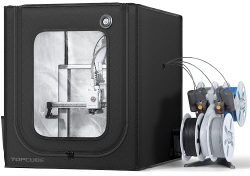 TOPCUBE Bambu Lab A1 Étui pour imprimante 3D, boîtier surdimensionné avec lumière LED, ignifuge, imperméable, résistant à la poussière, réduction du bruit, température constante, 550 x 600 x 670