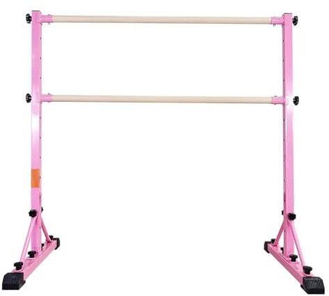 zxhrybh Verstellbare Ballettstange, Tragbare Ballett Stange, Ballettstange für Zuhause, für Heimstudio, rutschfest, Multifunktional(Pink)