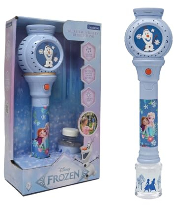 Lexibook, Disney Die Eiskönigin Olaf, Seifenblasenstab mit Licht- und Soundeffekten, 3D Silikon-Charakter-Design, Kontinuierlicher Auslöser, LED-Lichter, Einfach zu bedienen für Kinder, PRB10FZ | LED-Lichter, Soundeffekte, kontinuierliche Auslösung