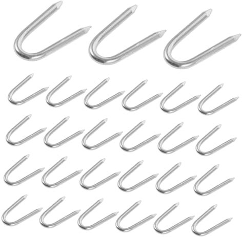 BESTonZON 50piezas Malla De Alambre para Clavos Clavos Forma Clavos De Fijación para Jardín Fijación De Vallas