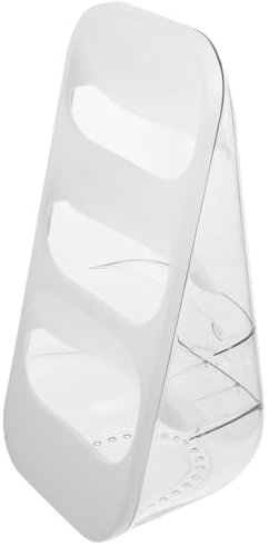Mikikit Organizador de Utensilios para Cocina Diseño de Triple Nivel, Gran Capacidad, Material Pet y Pp, Color Blanco, Resistente y Fácil Acceso para Uso en Cocina o Escritorio