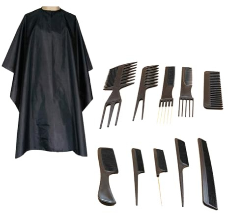 VICASKY Friseurschere Mit Kamm Bürste Und Schürze Für Haarschneiden Set Aus Hochwertigem Material Für Salon Oder Zuhause Wischtuch Und Haarstyling-tools