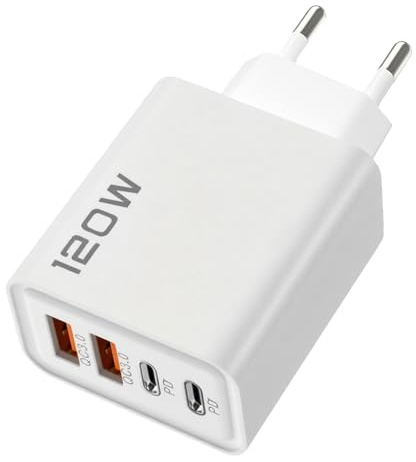 Prise Murale Universelle,Charge Rapide - Adaptateur Secteur USB 120W avec Ports Type C pour Téléphone Maison Voiture Tablette PC Portable Voyage